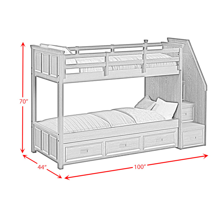 Hampton Kids Over Bunk with Staircase and Trundle - American Home Express Outlet (San Antonio, TX)