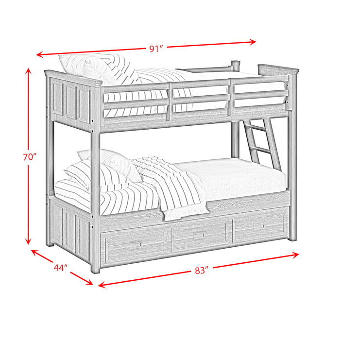 Hampton Kids Over Bunk with Ladder and Trundle - American Home Express Outlet (San Antonio, TX)