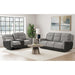 Hornet Motion Glider Loveseat with Console in Rancho Grey - American Home Express Outlet (San Antonio, TX)