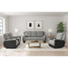 Hornet Motion Loveseat with Console in Rancho Grey - American Home Express Outlet (San Antonio, TX)