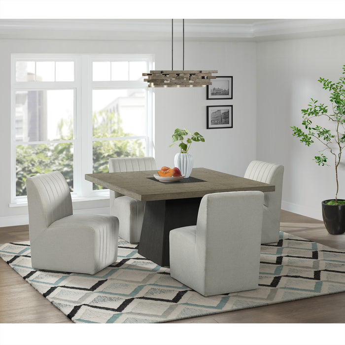 Jemma Standard Height Dining Set in Grey-Square Table and Four Chairs