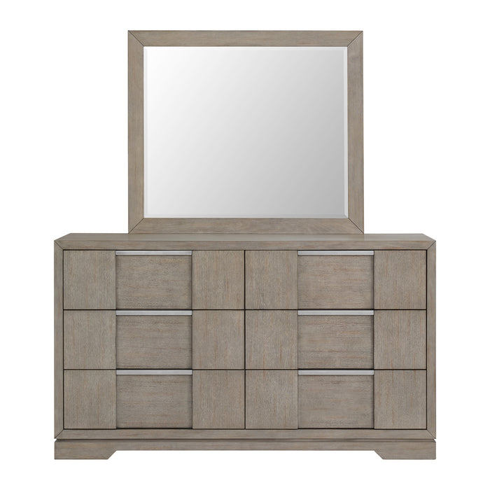 Kelis Dresser and Mirror Set in Grey - American Home Express Outlet (San Antonio, TX)