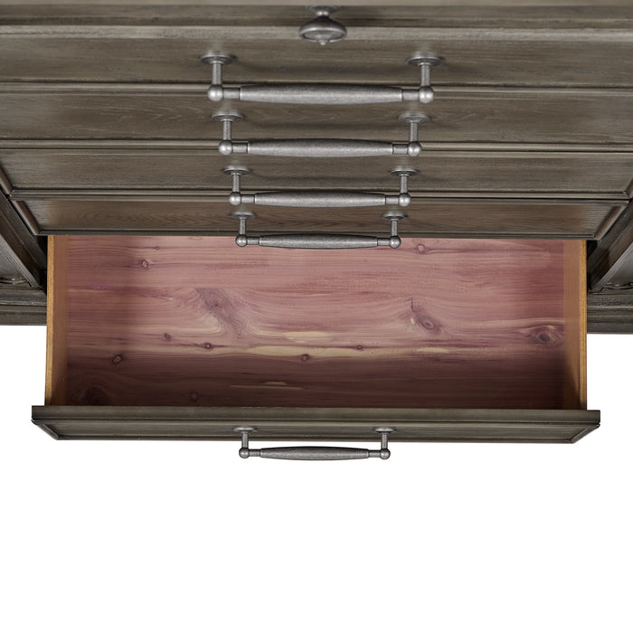 Kings Court 1 Door and 7-Drawer Chest in Grey