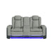 Lantana Power Motion Loveseat with Power Headrest, Led, and Console in Rocky Cement/Charcoal - American Home Express Outlet (San Antonio, TX)