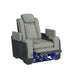 Lantana Power Motion Recliner with Power Headrest, Led, wireless charger and Cup holder in Rocky Cement/Charcoal - American Home Express Outlet (San Antonio, TX)