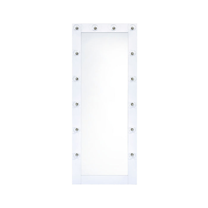 Lindy Floor Mirror with Lights in White - American Home Express Outlet (San Antonio, TX)