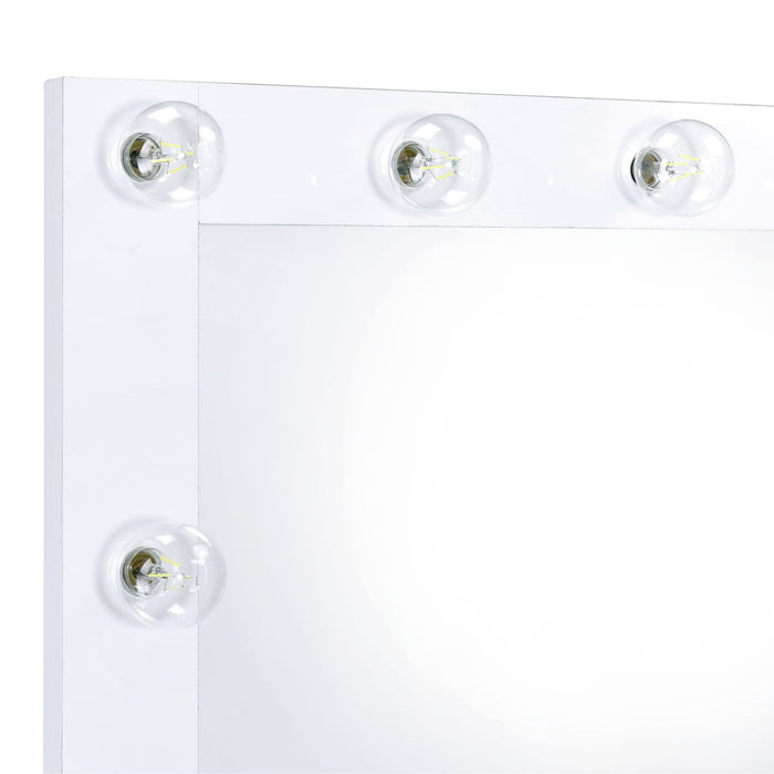 Lindy Floor Mirror with Lights in White - American Home Express Outlet (San Antonio, TX)