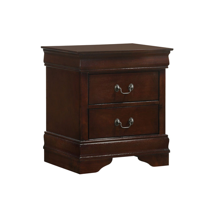 Louis Philippe 2-Drawer Nightstand in Cherry