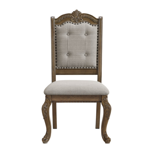 Madison Park Dining Side Chair with Beige Fabric in Walnut (2 Per Carton) - American Home Express Outlet (San Antonio, TX)