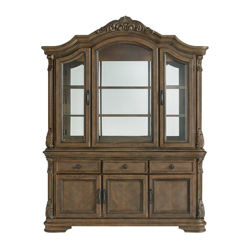 Madison Park Hutch with LED in Walnut - American Home Express Outlet (San Antonio, TX)