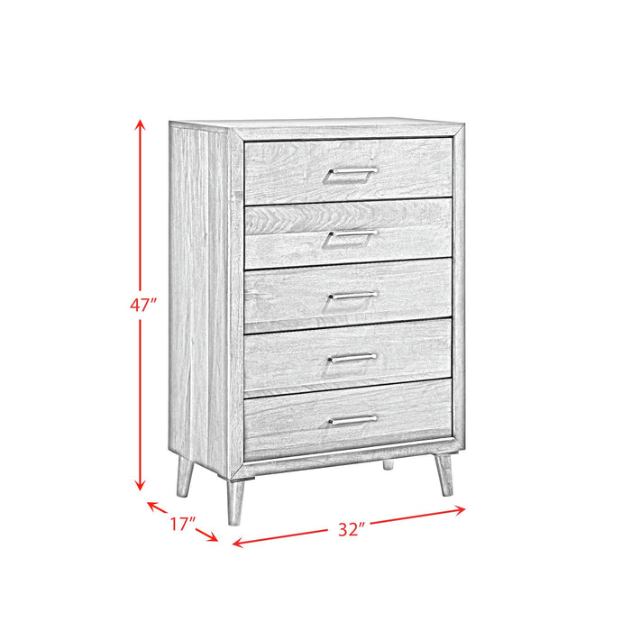 Malibu 5-Drawer Chest in Walnut - American Home Express Outlet (San Antonio, TX)