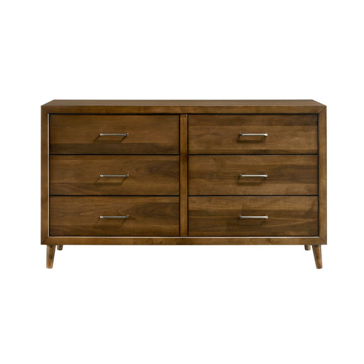 Malibu 6-Drawer Dresser in Walnut - American Home Express Outlet (San Antonio, TX)
