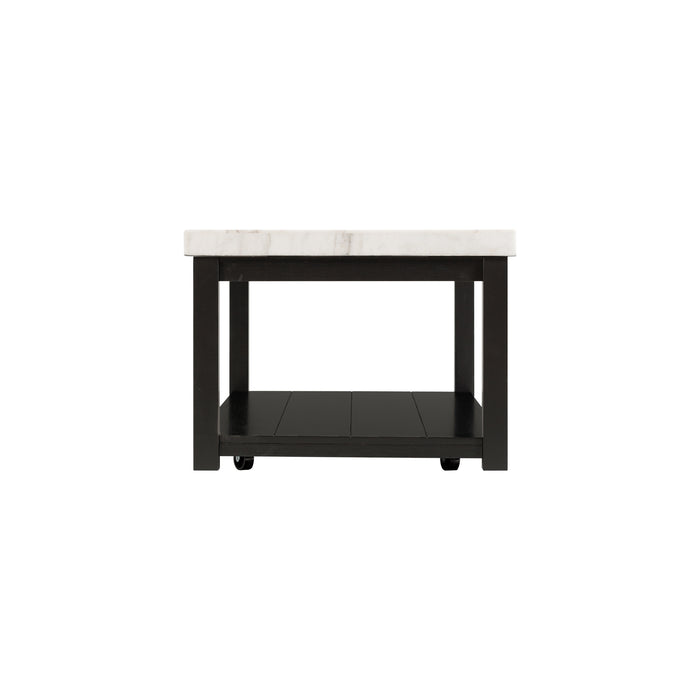 Marcello w/ White Top - Rectangular Coffee Table W/Casters - American Home Express Outlet (San Antonio, TX)
