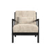 Marina Chair with kidney pillow in Langley Cream and Brushed Espresso Finish - American Home Express Outlet (San Antonio, TX)