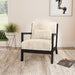 Marina Chair with kidney pillow in Langley Cream and Brushed Espresso Finish - American Home Express Outlet (San Antonio, TX)