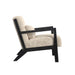 Marina Chair with kidney pillow in Langley Cream and Brushed Espresso Finish - American Home Express Outlet (San Antonio, TX)