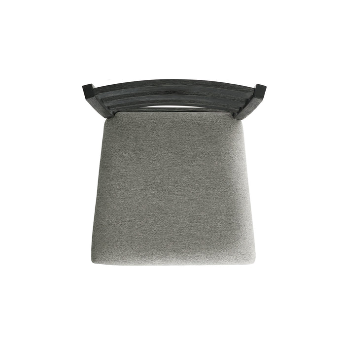 Martin Dining Side Chair with Grey Fabric - Black Finish (2 Per Carton) - American Home Express Outlet (San Antonio, TX)