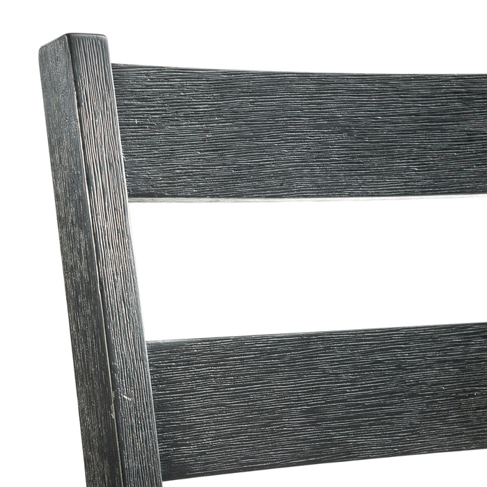 Martin Dining Side Chair with Grey Fabric - Black Finish (2 Per Carton) - American Home Express Outlet (San Antonio, TX)