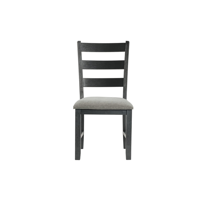 Martin Dining Side Chair with Grey Fabric - Black Finish (2 Per Carton) - American Home Express Outlet (San Antonio, TX)