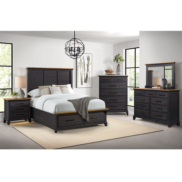 Montrose Dresser and Mirror Set in Espresso & Brown - American Home Express Outlet (San Antonio, TX)