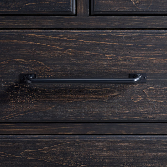 Montrose Dresser and Mirror Set in Espresso & Brown - American Home Express Outlet (San Antonio, TX)