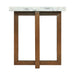 Morris End Table in Espresso W/White Marble Top (3A Packing) - American Home Express Outlet (San Antonio, TX)