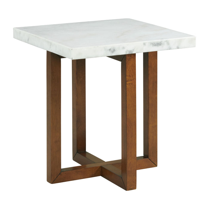 Morris 2PC Occasional Marble Table Set in White - American Home Express Outlet (San Antonio, TX)