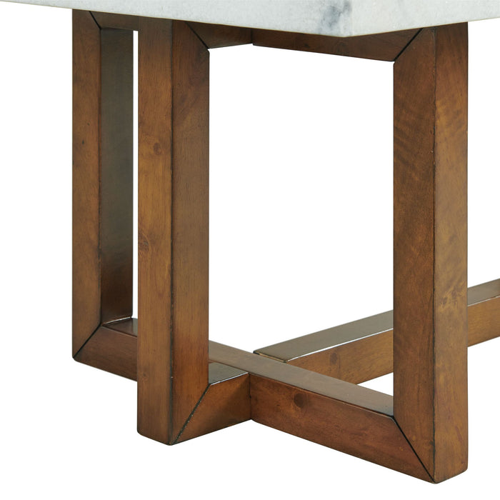 Morris 2PC Occasional Marble Table Set in White - American Home Express Outlet (San Antonio, TX)