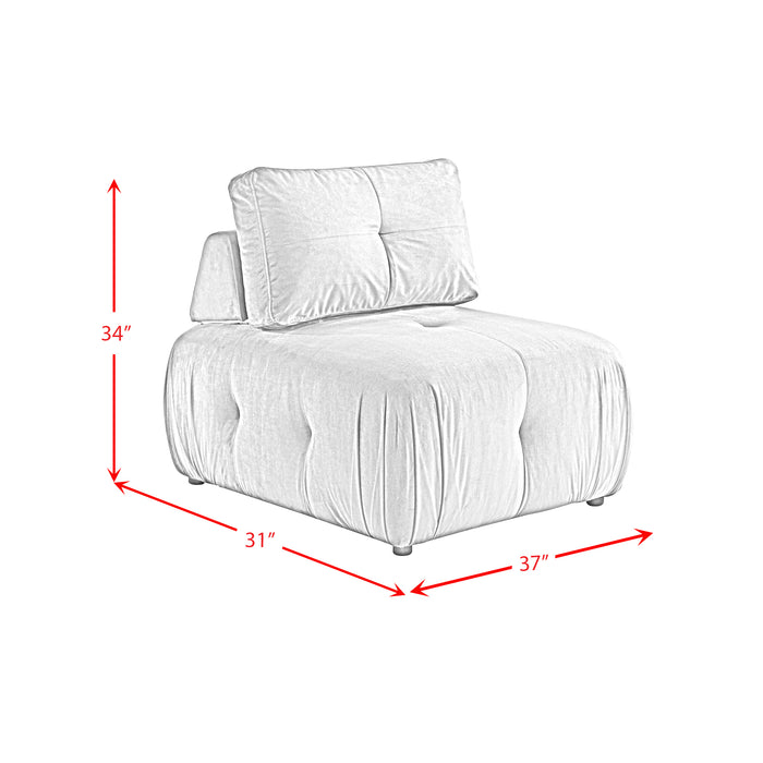 Nahla Modular Chair in Marine Cream - American Home Express Outlet (San Antonio, TX)