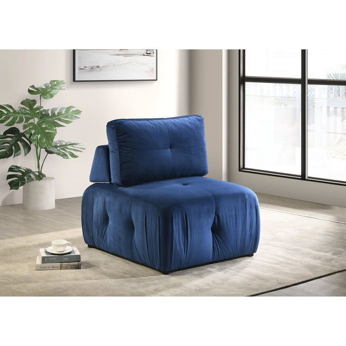 Nahla Modular Chair in Marine Dark Blue - American Home Express Outlet (San Antonio, TX)