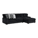 Nightfall LHF Loveseat in Grand Cord Black with 4 Pillows 20" (2 Winkin Walnut, 2 Nod Walnut) - American Home Express Outlet (San Antonio, TX)