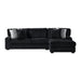 Nightfall LHF Loveseat in Grand Cord Black with 4 Pillows 20" (2 Winkin Walnut, 2 Nod Walnut) - American Home Express Outlet (San Antonio, TX)