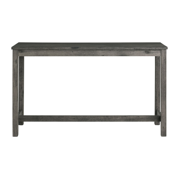 Oak Lawn Charcoal Grey Bar Table Single Pack (Table + 3 Grey Fabric Stools)