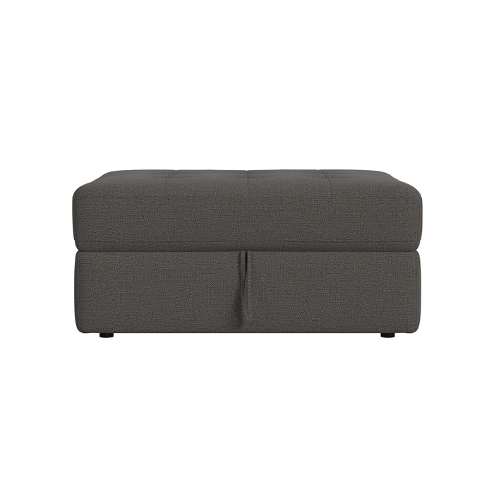 Options One Storage Ottoman in Palmer Plus Ash - American Home Express Outlet (San Antonio, TX)