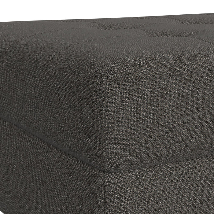 Options One Storage Ottoman in Palmer Plus Ash - American Home Express Outlet (San Antonio, TX)