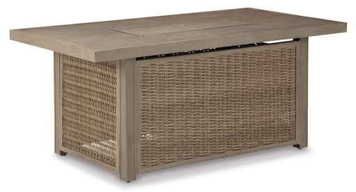 Beachcroft Outdoor Sofa, Lounge Chairs and Fire Pit - American Home Express Outlet (San Antonio, TX)