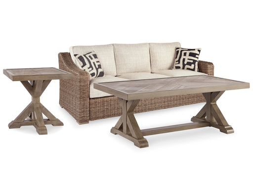 Beachcroft Beachcroft Nuvella Sofa with Coffee and End Table - American Home Express Outlet (San Antonio, TX)