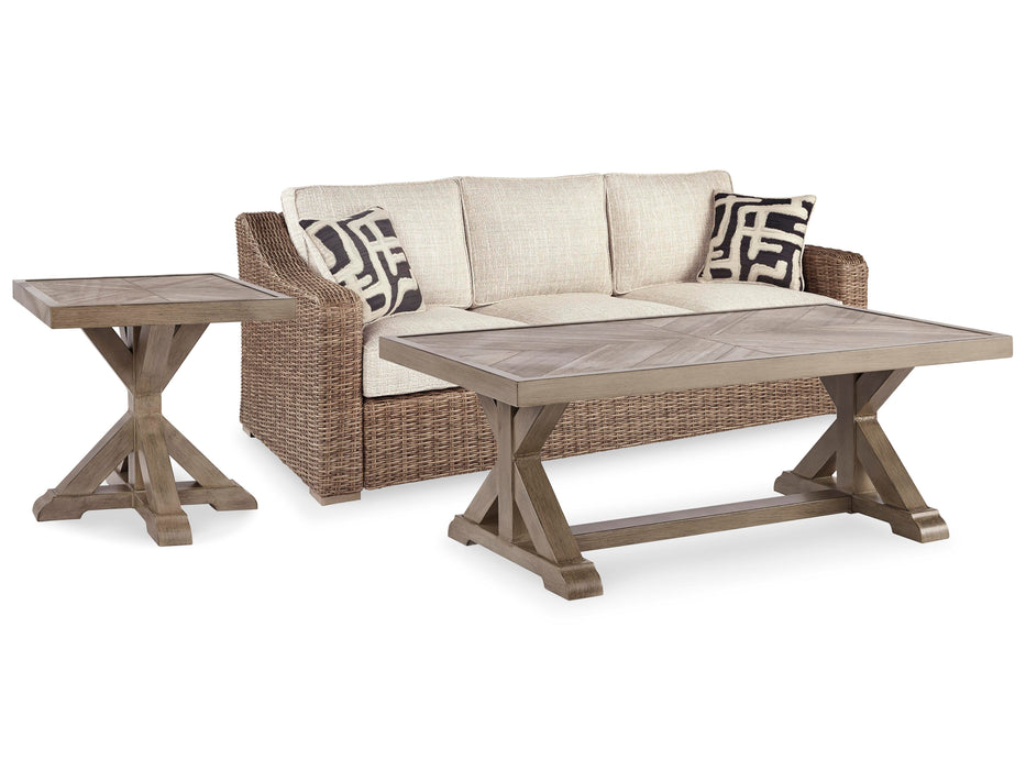 Beachcroft Beachcroft Nuvella Sofa with Coffee and End Table - American Home Express Outlet (San Antonio, TX)