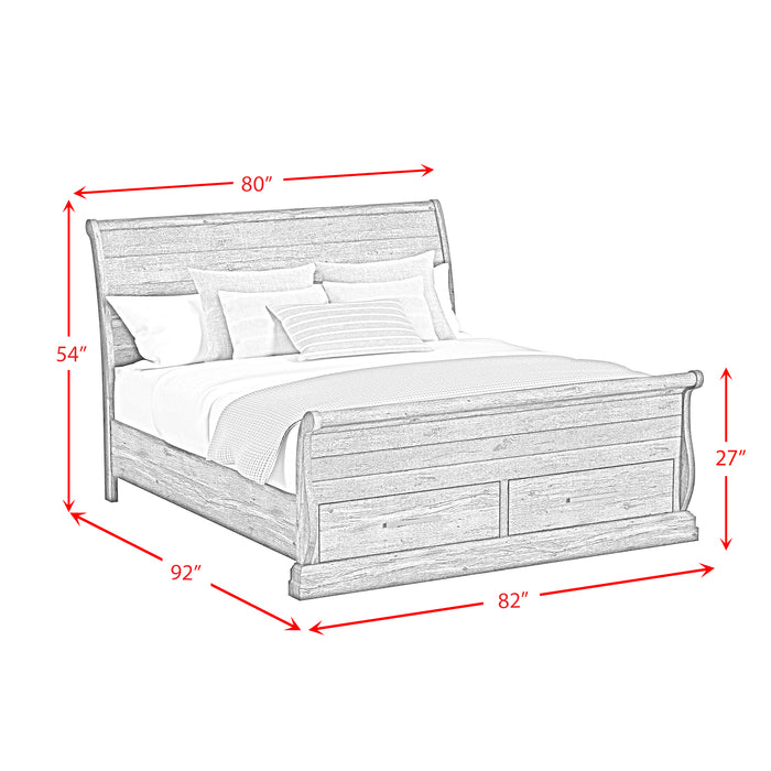 Park Ridge Sleigh Storage Bed - American Home Express Outlet (San Antonio, TX)
