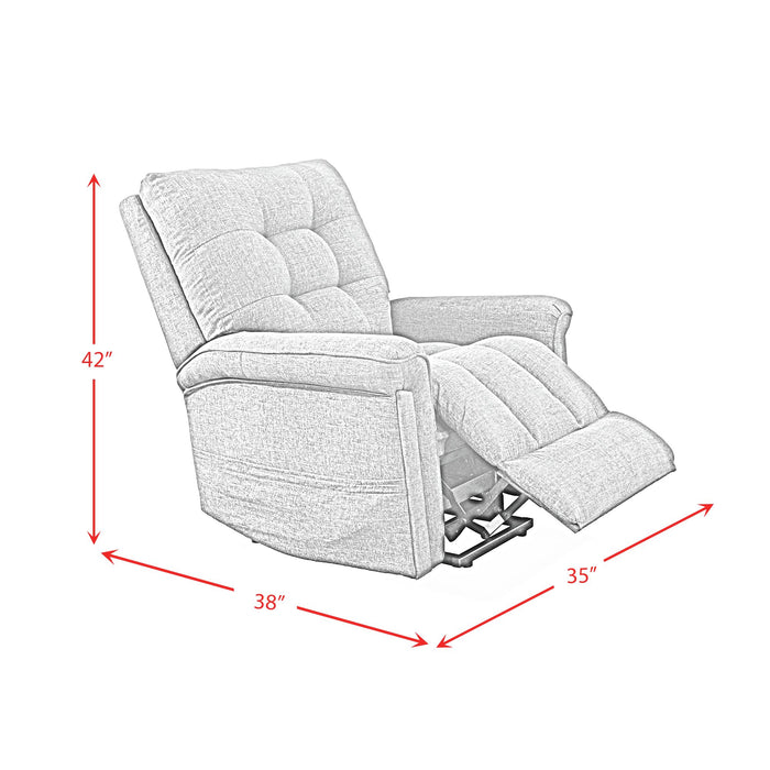 Pecos Power Motion Lift Chair in 15337-2 Ribbit Charcoal