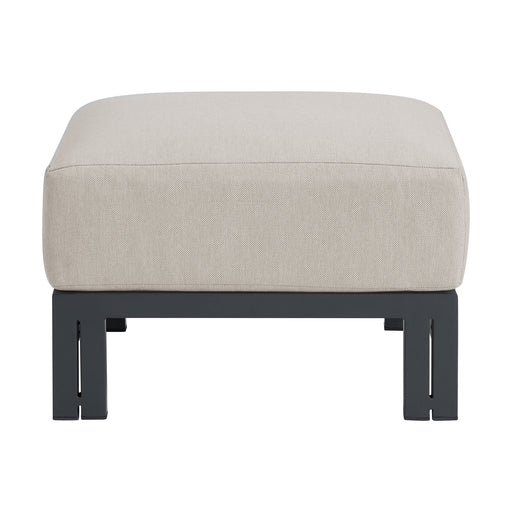 Playa Ottoman - Dark Grey and Olefin Beige - American Home Express Outlet (San Antonio, TX)
