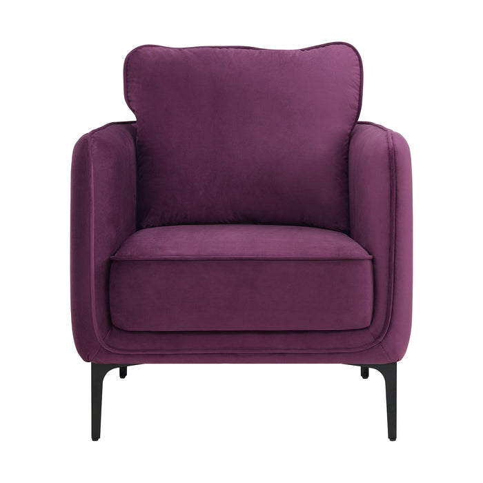Rae Chair in Lavish 152 Purple Velvet