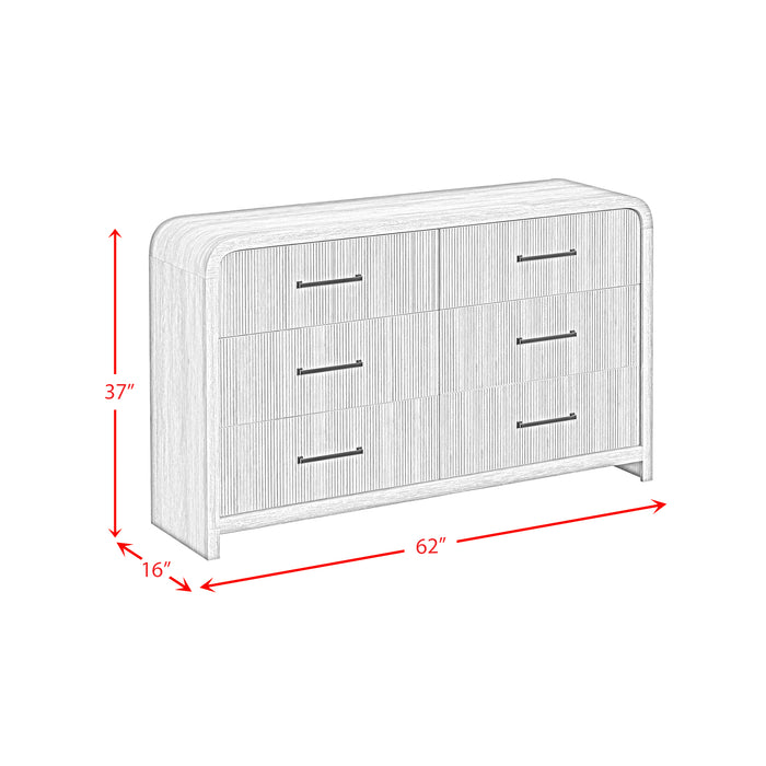 Ridgemont 6-Drawer Dresser in Black with Grain - American Home Express Outlet (San Antonio, TX)
