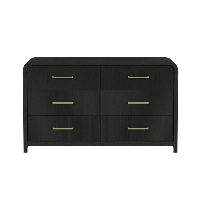 Ridgemont 6-Drawer Dresser in Black with Grain - American Home Express Outlet (San Antonio, TX)