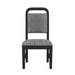 Ridgemont Dining Side Chair with Grey Fabric in Black with Grain (2 Per Carton) - American Home Express Outlet (San Antonio, TX)