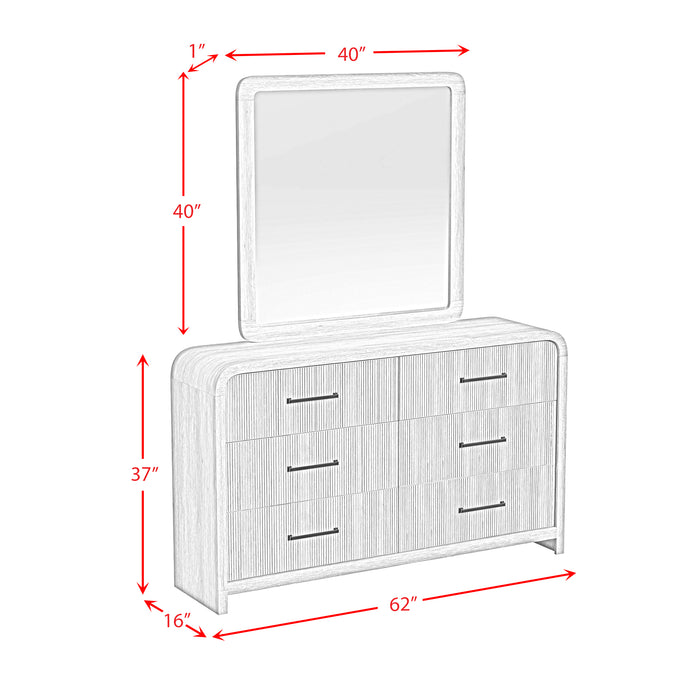 Ridgemont Dresser and Mirror Set in Black with Grain - American Home Express Outlet (San Antonio, TX)