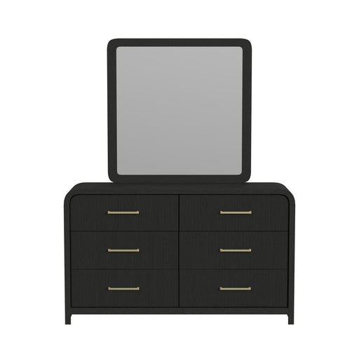 Ridgemont Dresser and Mirror Set in Black with Grain - American Home Express Outlet (San Antonio, TX)