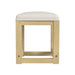 Ridgemont Dressing Stool with White Fabric in Natural - American Home Express Outlet (San Antonio, TX)