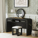 Ridgemont Dressing Table and Mirror in Black with Grain - American Home Express Outlet (San Antonio, TX)