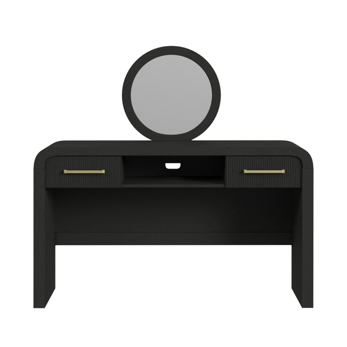 Ridgemont Dressing Table and Mirror in Black with Grain - American Home Express Outlet (San Antonio, TX)